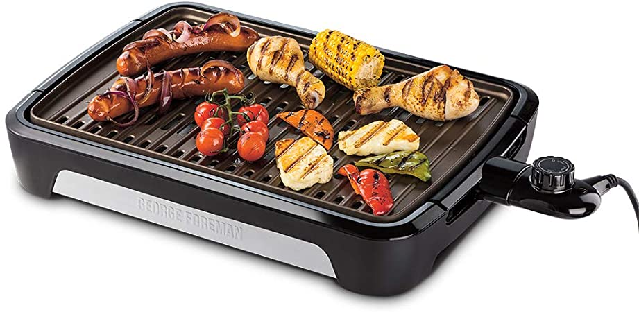 Open grate smokeless grill 