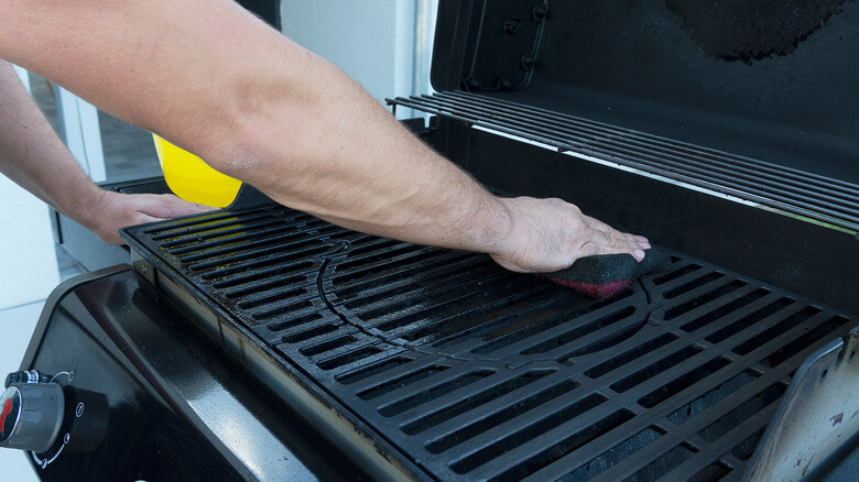 It's possible to clean your grill with oven cleaner