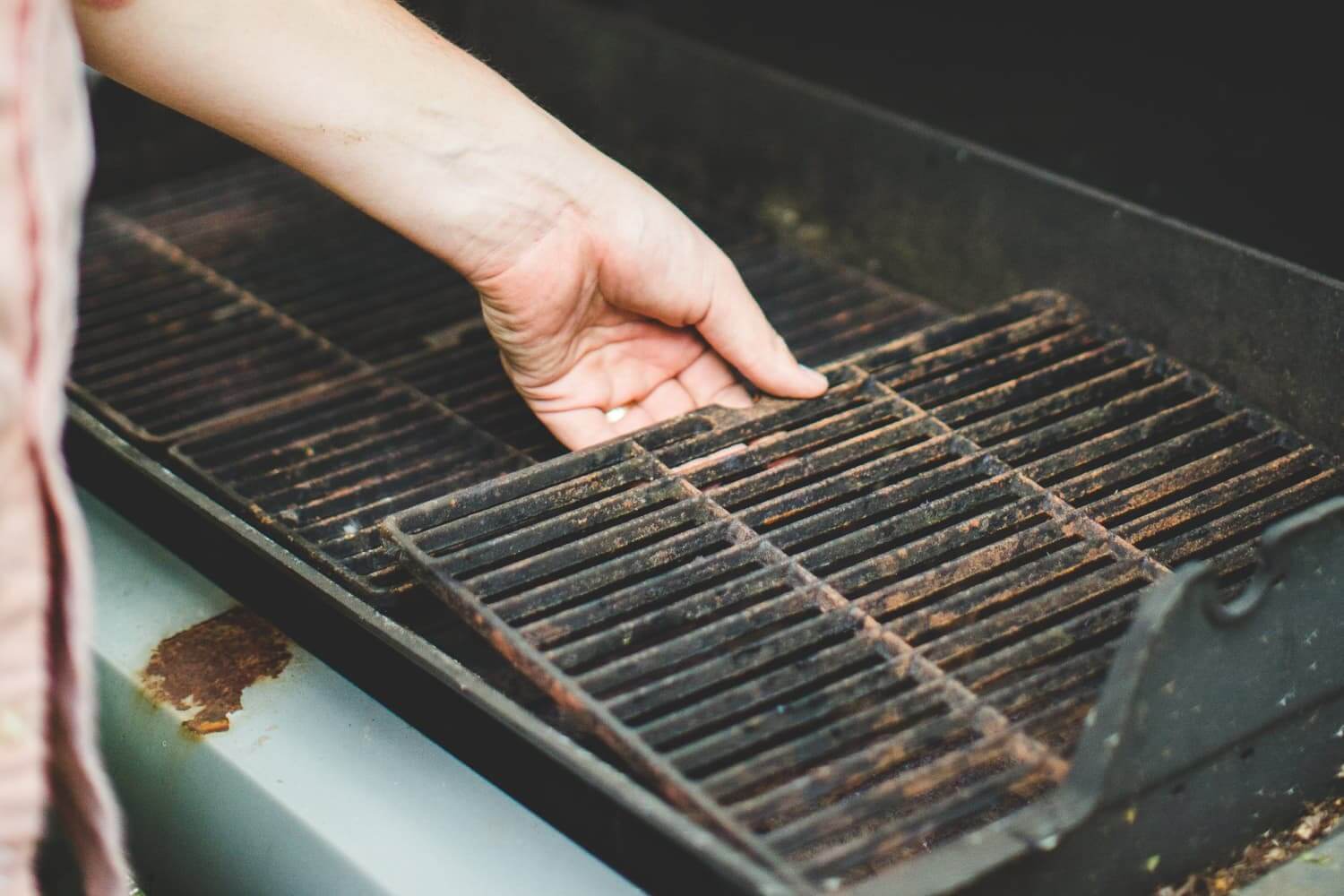 Take out all the grill grates after they are cool