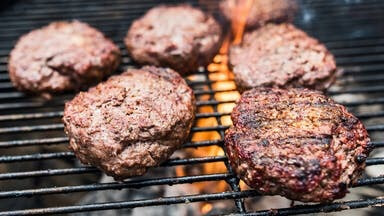 We need to grill burgers at moderate heat