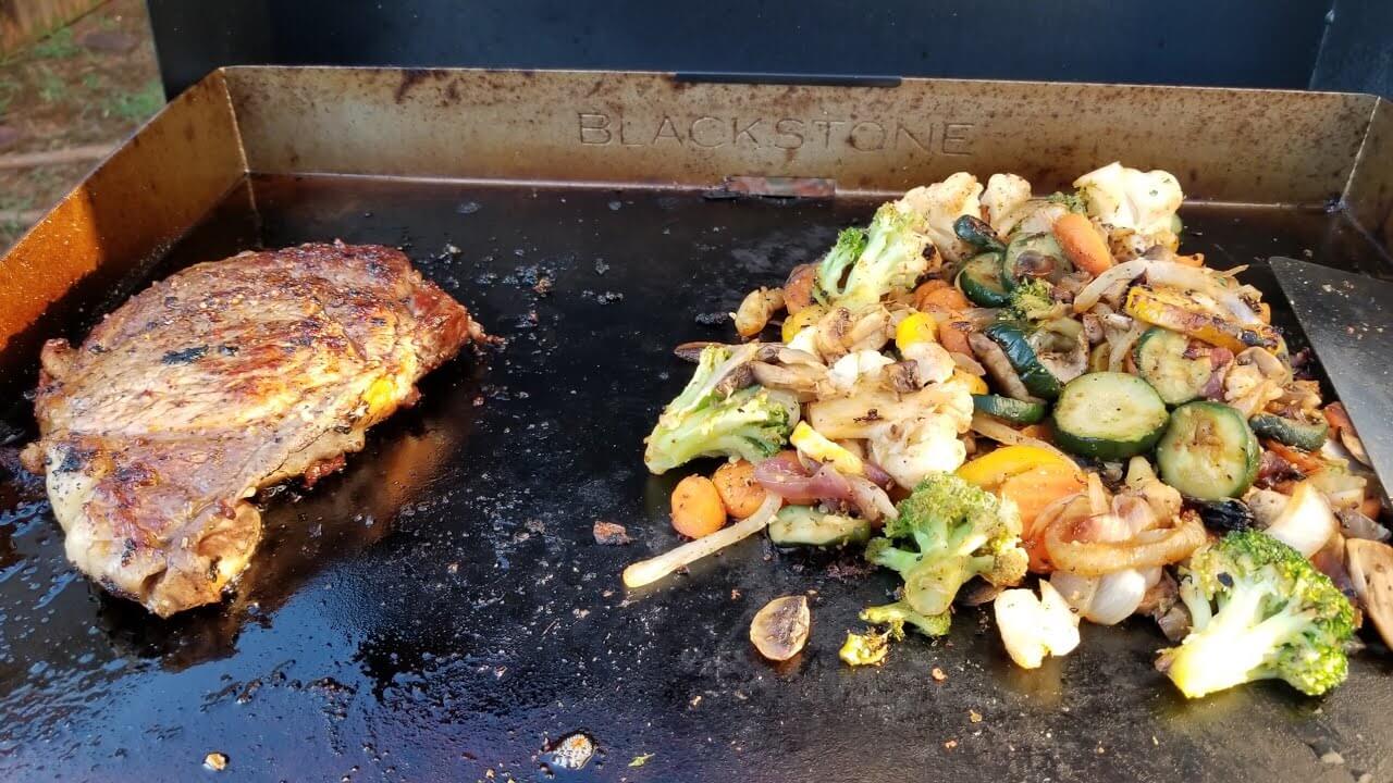 You can also cook vegetables on a flat top grill - flat top grill recipies