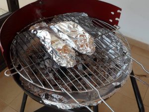 Smoked brisket in foil
