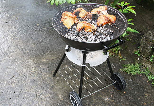 First, place all your coals on one side of the coal grate