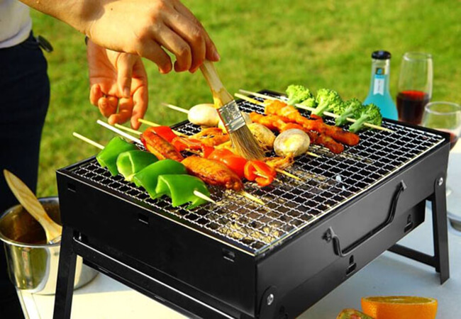 Move the food closer to the coal will help to control temperature on a charcoal grill